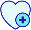 Heart with a plus sign icon