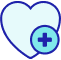 Heart with a plus sign icon